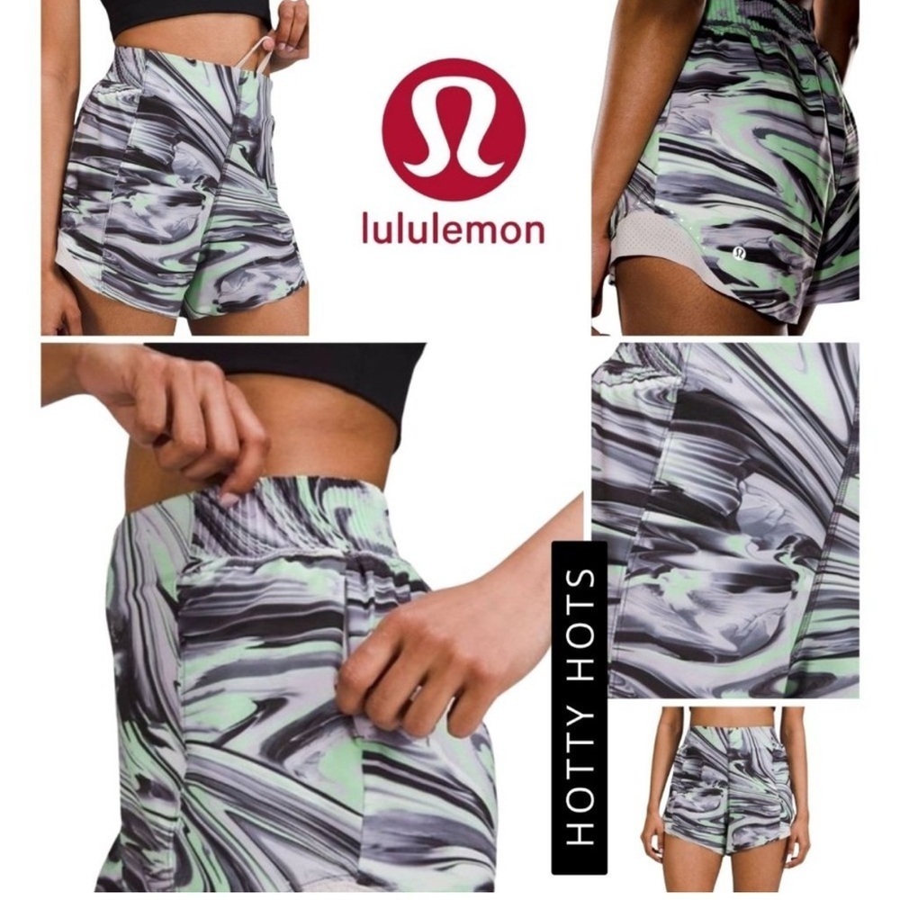 Lululemon Hotty Hot Marble Print Shorts 4” *Special Edition* sz:4